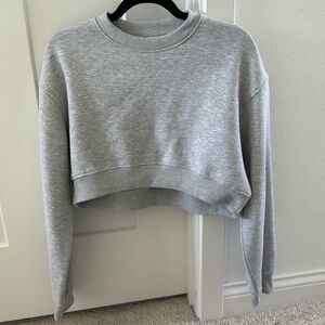Zara gray cropped sweater